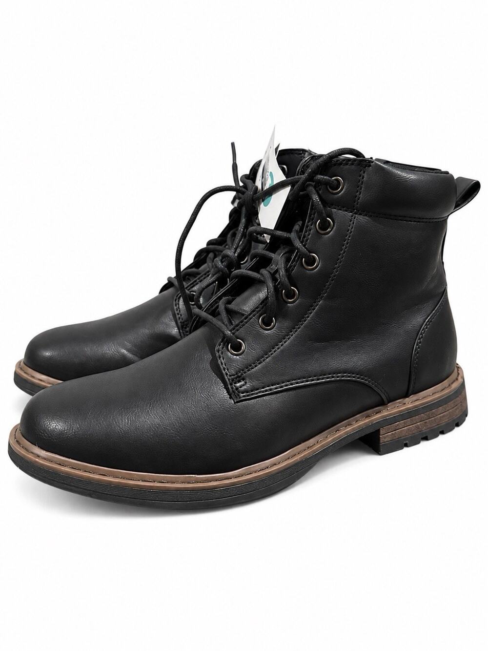 Goodfellow & Co Men’s Black Lace Up Ankle Boots Memory Foam Size 9.5